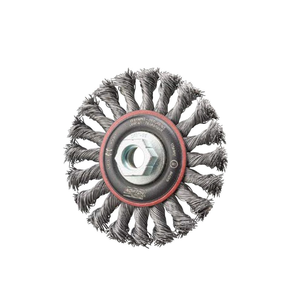 Norton Standard Twist Knot Wire Wheel Brushes with Arbor Hole from GME Supply